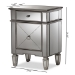 Baxton Studio Claudia Hollywood Regency Glamour Style Mirrored End Table - BSORS2403