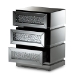 Baxton Studio Sabrina Hollywood Regency Glamour Style Mirrored 3-Drawer End Table - BSORS2572