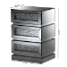Baxton Studio Sabrina Hollywood Regency Glamour Style Mirrored 3-Drawer End Table - BSORS2572