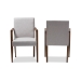 Baxton Studio Andrea Mid-Century Modern Greyish Beige Upholstered Wooden 2-Piece Lounge Chair Set - BSOBBT5267-Greyish Beige-Chair