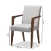 Baxton Studio Andrea Mid-Century Modern Greyish Beige Upholstered Wooden 2-Piece Lounge Chair Set - BSOBBT5267-Greyish Beige-Chair