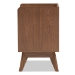 Baxton Studio Brighton Mid-Century Modern White and Walnut Wood 3-Drawer Storage Nightstand - BSOBrighton-Walnut/White-NS