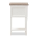 Baxton Studio Dauphine Provincial Style Weathered Oak and White Wash Distressed Finish Wood Nightstand - BSOCHR20VM/M B-C