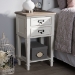 Baxton Studio Dauphine Provincial Style Weathered Oak and White Wash Distressed Finish Wood Nightstand - BSOCHR20VM/M B-C
