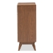 Baxton Studio Calypso Mid-Century Modern White and Walnut Wood 4-Drawer Storage Chest - BSOCalypso-Walnut/White-4DW-Chest