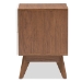 Baxton Studio Calypso Mid-Century Modern White and Walnut Wood 2-Drawer Storage Nightstand - BSOCalypso-Walnut/White-NS