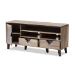 Baxton Studio Cardiff Modern and Contemporary Light Brown Wood 55-Inch TV Stand - BSOW-1512