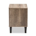 Baxton Studio Swanson Modern and Contemporary Light Brown Wood 2-Drawer Nightstand - BSOW-602A