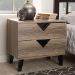 Baxton Studio Swanson Modern and Contemporary Light Brown Wood 2-Drawer Nightstand - BSOW-602A