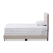 Baxton Studio Brookfield Modern and Contemporary Beige Fabric Twin Size Bed - BSOCF8747B-Beige-Twin