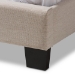 Baxton Studio Brookfield Modern and Contemporary Beige Fabric Twin Size Bed - BSOCF8747B-Beige-Twin