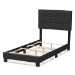 Baxton Studio Brookfield Modern and Contemporary Charcoal Grey Fabric Twin Size Bed - BSOCF8747B-Charcoal-Twin