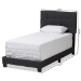 Baxton Studio Brookfield Modern and Contemporary Charcoal Grey Fabric Twin Size Bed - BSOCF8747B-Charcoal-Twin
