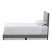 Baxton Studio Brookfield Modern and Contemporary Light Grey Fabric Twin Size Bed - BSOCF8747B-Grey-Twin