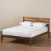Baxton Studio Elmdon Mid-Century Modern Solid Walnut Wood Slatted Headboard Style Full Size Platform Bed - BSOSW8066-Walnut-M17-Full