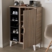 Baxton Studio Adelina Mid-Century Modern 1-door Oak and Grey Wood Shoe Cabinet - BSOSESC16104-Hana Oak/Dark Grey-Shoe Cabinet