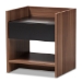 Baxton Studio Vanda Modern and Contemporary Two-Tone Walnut and Black Wood 1-Drawer Nightstand