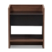 Baxton Studio Vanda Modern and Contemporary Two-Tone Walnut and Black Wood 1-Drawer Nightstand - BSOVDNT0014-Walnut/Black-NS