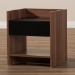 Baxton Studio Vanda Modern and Contemporary Two-Tone Walnut and Black Wood 1-Drawer Nightstand - BSOVDNT0014-Walnut/Black-NS