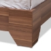 Baxton Studio Vanda Modern and Contemporary Two-Tone Walnut and Black Wood Queen Size Platform Bed - BSOVDQB001291-Walnut/Black-Queen