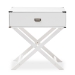 Baxton Studio Curtice Modern And Contemporary White 1-Drawer Wooden End Table - BSOGLD08085/White