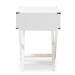 Baxton Studio Curtice Modern And Contemporary White 1-Drawer Wooden End Table - BSOGLD08085/White