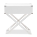 Baxton Studio Curtice Modern And Contemporary White 1-Drawer Wooden End Table - BSOGLD08085/White
