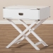 Baxton Studio Curtice Modern And Contemporary White 1-Drawer Wooden End Table - BSOGLD08085/White