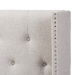 Baxton Studio Ally Modern And Contemporary Greyish Beige Fabric Button-Tufted Nail head King Size Winged Headboard - BSOBBT6628-Greyish Beige-King HB