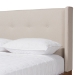 Baxton Studio Brooklyn Mid-Century Modern Walnut Wood Beige Fabric Full Size Platform Bed - BSOBBT6653-Light Beige-Full-6086-1
