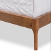 Baxton Studio Brooklyn Mid-Century Modern Walnut Wood Beige Fabric Full Size Platform Bed - BSOBBT6653-Light Beige-Full-6086-1