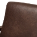 Baxton Studio Bianca Mid-Century Modern Walnut Wood Dark Brown Distressed Faux Leather Lounge Chair - BSOBianca-Dark Brown/Walnut Brown-CC