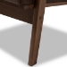 Baxton Studio Bianca Mid-Century Modern Walnut Wood Dark Brown Distressed Faux Leather Lounge Chair - BSOBianca-Dark Brown/Walnut Brown-CC