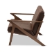 Baxton Studio Bianca Mid-Century Modern Walnut Wood Dark Brown Distressed Faux Leather 2-Seater Loveseat - BSOBianca-Dark Brown/Walnut Brown-LS