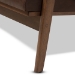 Baxton Studio Bianca Mid-Century Modern Walnut Wood Dark Brown Distressed Faux Leather 3-Seater Sofa - BSOBianca-Dark Brown/Walnut Brown-SF