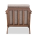 Baxton Studio Bianca Mid-Century Modern Walnut Wood Light Grey Fabric Tufted Lounge Chair - BSOBianca-Light Grey/Walnut Brown-CC