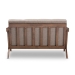 Baxton Studio Bianca Mid-Century Modern Walnut Wood Light Grey Fabric Tufted 2-Seater Loveseat - BSOBianca-Light Grey/Walnut Brown-LS