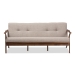 Baxton Studio Bianca Mid-Century Modern Walnut Wood Light Grey Fabric Tufted 3-Seater Sofa - BSOBianca-Light Grey/Walnut Brown-SF