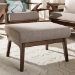 Baxton Studio Bianca Mid-Century Modern Walnut Wood Light Grey Fabric Ottoman - BSOBianca-Light Grey/Walnut Brown-Otto