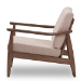 Baxton Studio Venza Mid-Century Modern Walnut Wood Light Brown Fabric Upholstered Lounge Chair - BSOVenza-Brown/Walnut Brown-CC