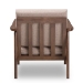 Baxton Studio Venza Mid-Century Modern Walnut Wood Light Brown Fabric Upholstered Lounge Chair - BSOVenza-Brown/Walnut Brown-CC
