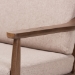 Baxton Studio Venza Mid-Century Modern Walnut Wood Light Brown Fabric Upholstered Lounge Chair - BSOVenza-Brown/Walnut Brown-CC