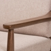 Baxton Studio Venza Mid-Century Modern Walnut Wood Light Brown Fabric Upholstered 3-Piece Livingroom Set - BSOVenza-Brown/Walnut Brown-3PC-Set
