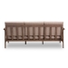Baxton Studio Venza Mid-Century Modern Walnut Wood Light Brown Fabric Upholstered 3-Seater Sofa - BSOVenza-Brown/Walnut Brown-SF