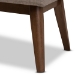 Baxton Studio Elia Mid-Century Modern Walnut Wood Light Grey Fabric Button-Tufted Bench - BSOWM1622-BE-Light Grey/Walnut