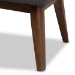 Baxton Studio Elia Mid-Century Modern Walnut Wood Dark Grey Fabric Button-Tufted Bench - BSOWM1622-BE-Dark Grey/Walnut