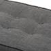 Baxton Studio Lucca Mid-Century Modern Walnut Wood Dark Grey Fabric Button-Tufted Bench - BSOWM1623-BE-Dark Grey/Walnut