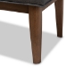 Baxton Studio Lucca Mid-Century Modern Walnut Wood Dark Grey Fabric Button-Tufted Bench - BSOWM1623-BE-Dark Grey/Walnut