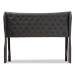 Baxton Studio Cadence Modern and Contemporary Dark Grey Fabric Button-Tufted King Size Winged Headboard - BSOBBT6631-Dark Grey-King HB
