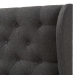 Baxton Studio Cadence Modern and Contemporary Dark Grey Fabric Button-Tufted King Size Winged Headboard - BSOBBT6631-Dark Grey-King HB